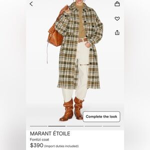 Isabel Marant Etoile long fontizi coat NEW WITH TAG OFF